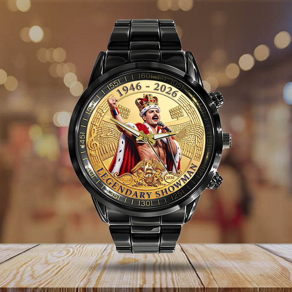 Freddie Mercury 80th Anniversary 2026 Black Stainless Steel Watch – TMTHU5400