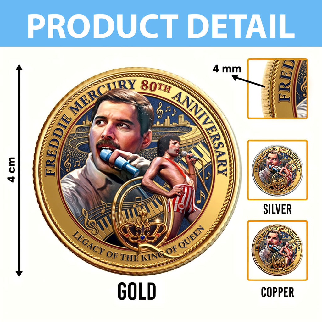 Freddie Mercury 80th Anniversary 2026 Commemorative Coin – TMTHU5329