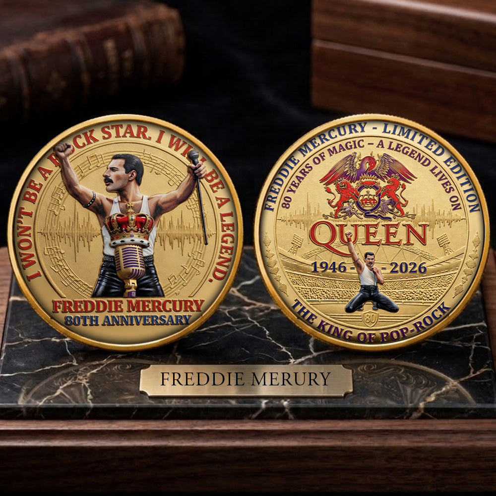 Freddie Mercury 80th Anniversary 2026 Commemorative Coin – TMTHU5529