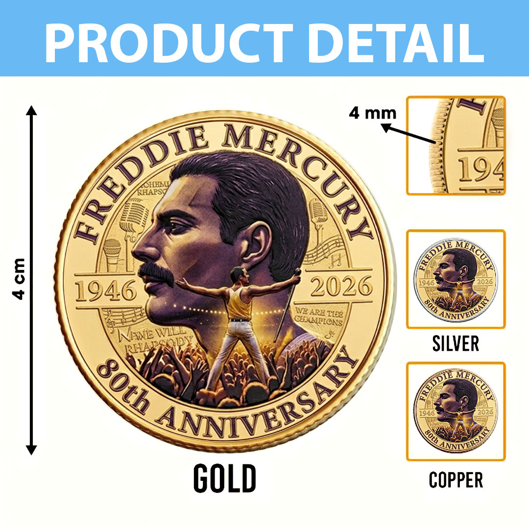 Freddie Mercury 80th Anniversary 2026 Commemorative Coin – TMTHU5472