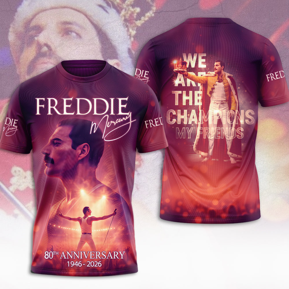 Freddie Mercury 80th Anniversary 3D Apparel – MAITM14142