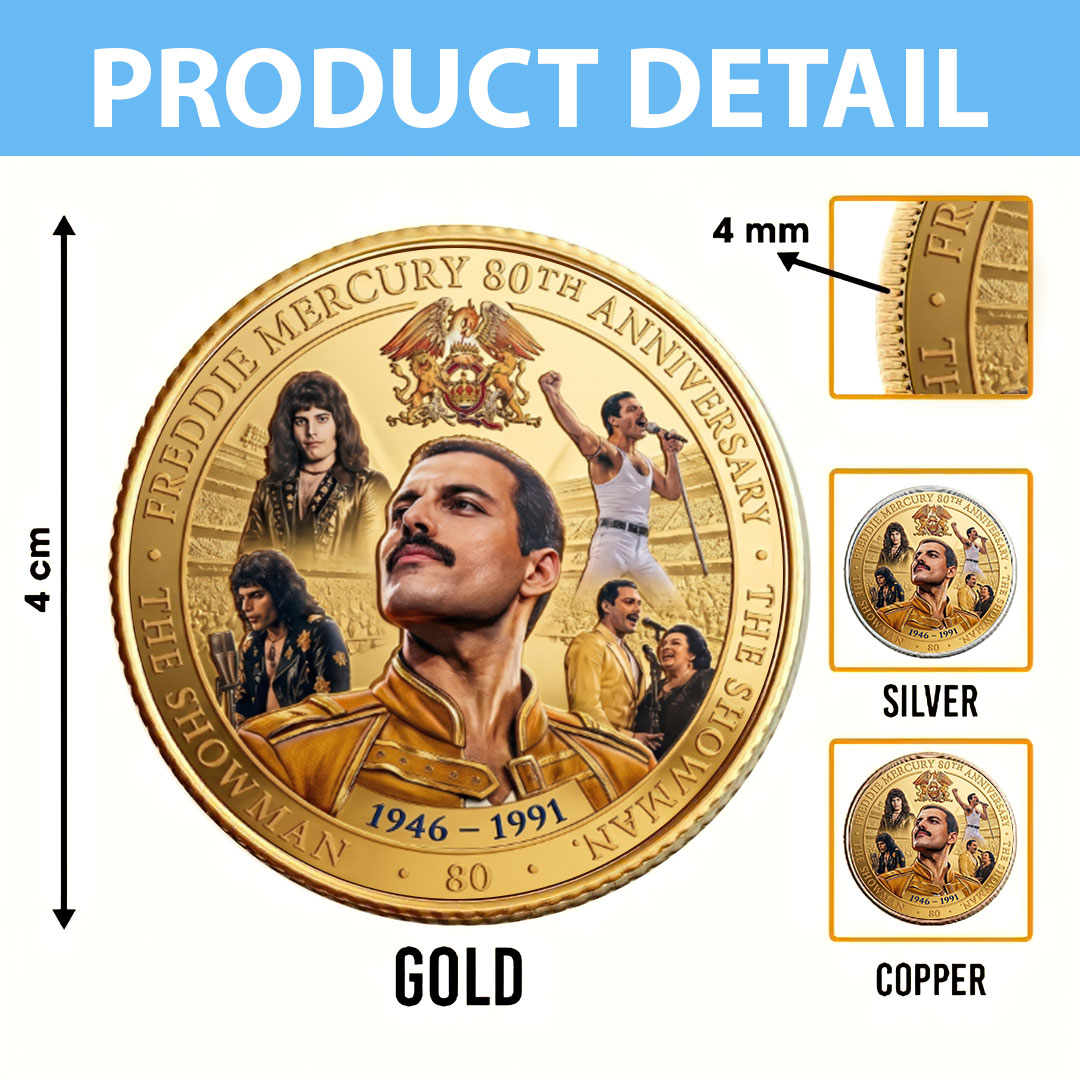 Freddie Mercury 80th Anniversary Commemorative Coin – TMTHU6116