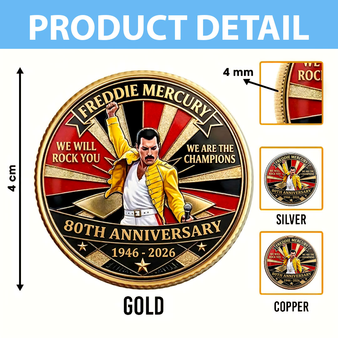 Freddie Mercury 80th Anniversary Commemorative Coin – MAITM15136
