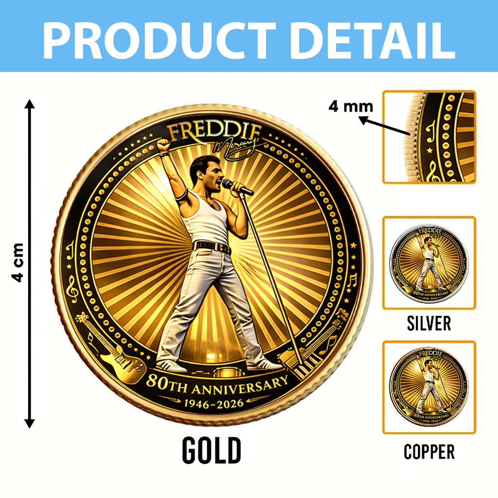 Freddie Mercury 80th Anniversary Commemorative Coin – MAITM15144