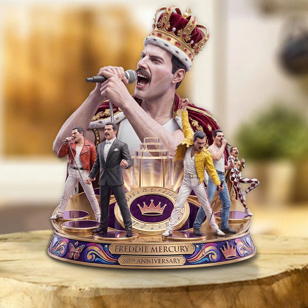 Freddie Mercury 80th Anniversary Custom Shape Acrylic Plaque – TMTHU5375