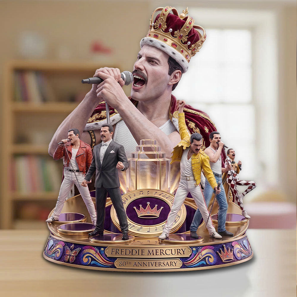 Freddie Mercury 80th Anniversary Custom Shape Acrylic Plaque – TMTHU5375