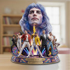 Freddie Mercury 80th Anniversary Custom Shape Acrylic Plaque – TMTHU5438