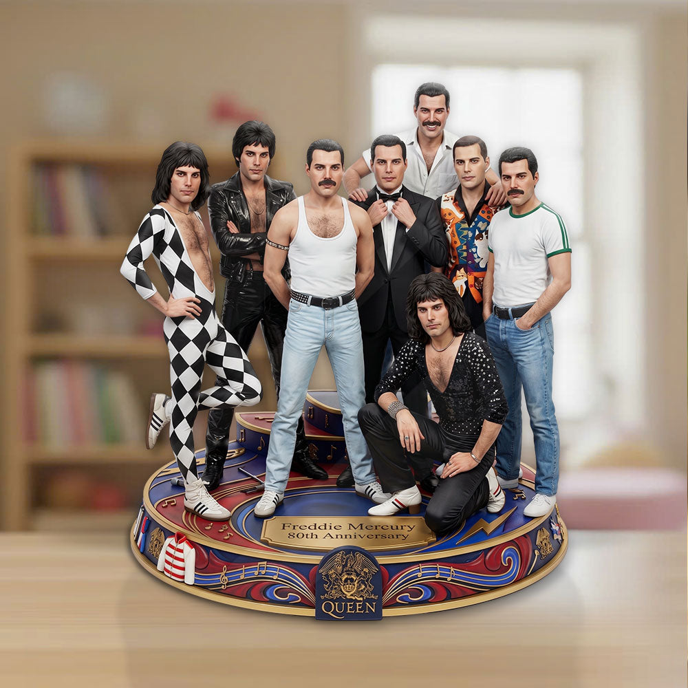 Freddie Mercury 80th Anniversary Custom Shape Acrylic Plaque – TMTHU7067
