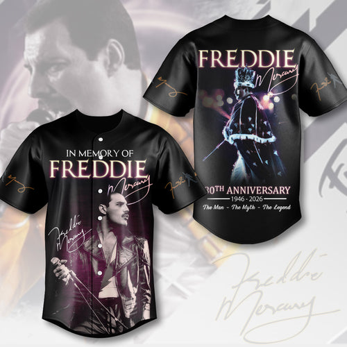 Freddie Mercury 80th Anniversary Baseball Jersey – MAITM14213
