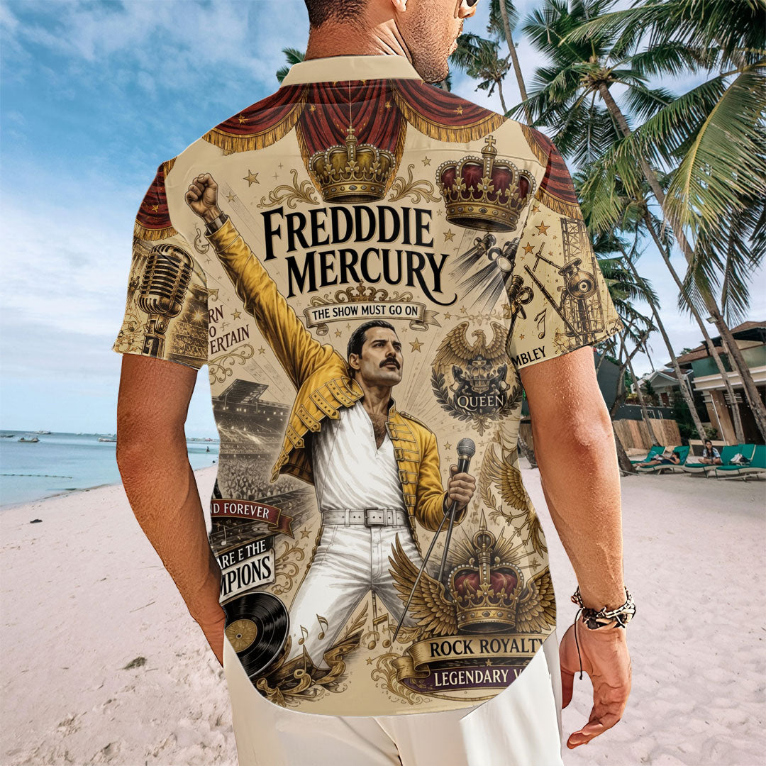 Freddie Mercury Short Sleeve Button-Down Shirt – TANTN23925