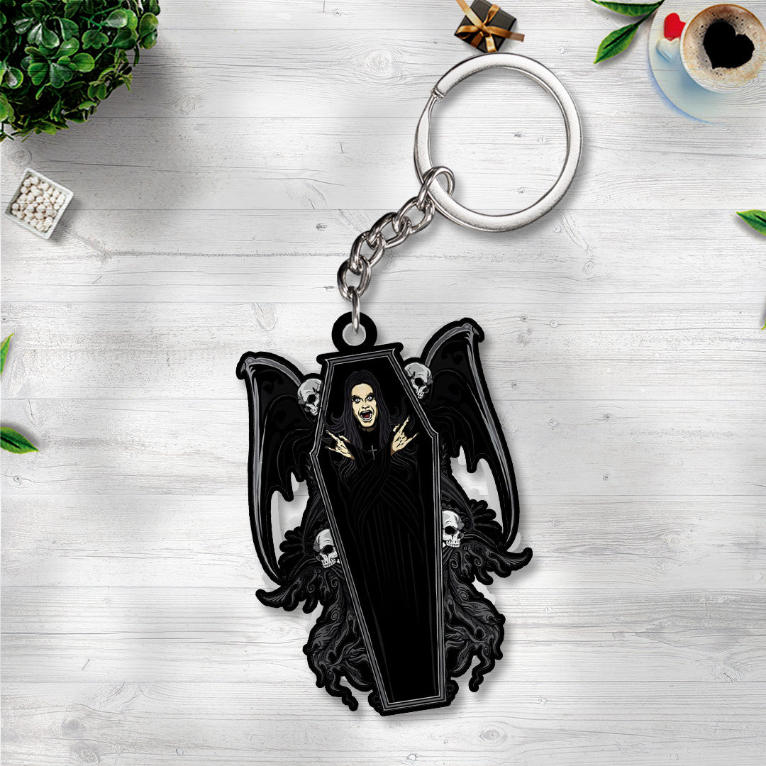 Ozzy Osbourne Custom Shape 2-sided Keychain – GNE NEW547