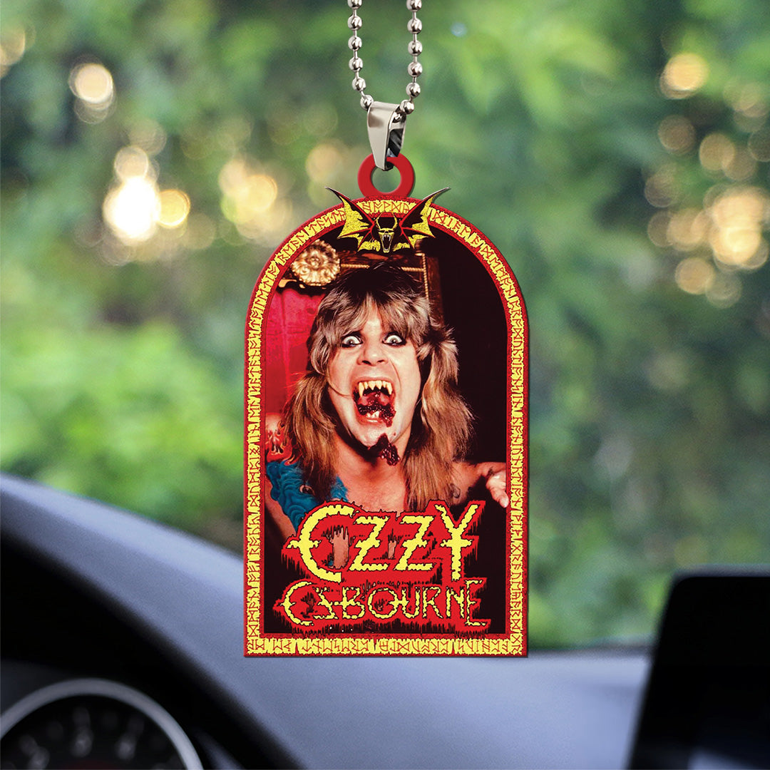 Ozzy Osbourne Custom shape 2-sided Acrylic Car Ornament – GNE NEW548