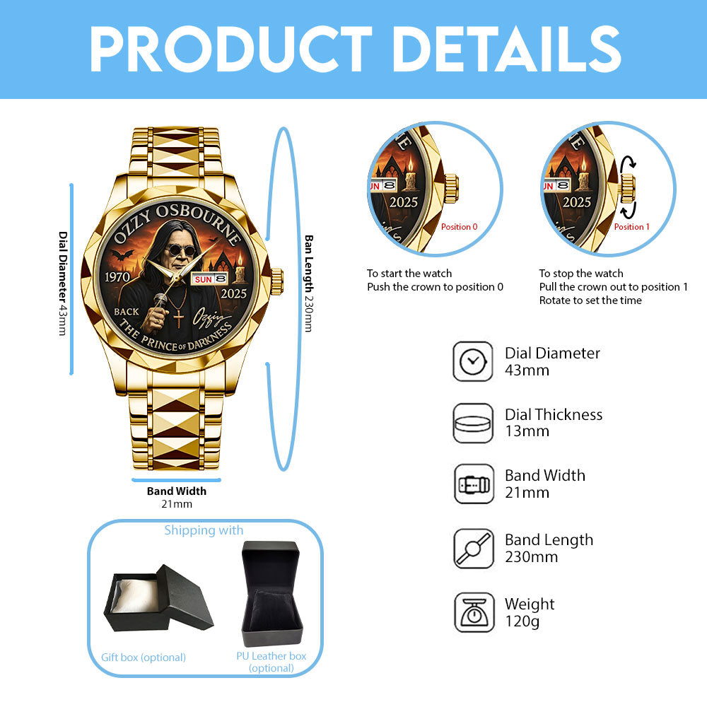 Ozzy Osbourne Alloy Luxury Quartz Watch – GNENEW603