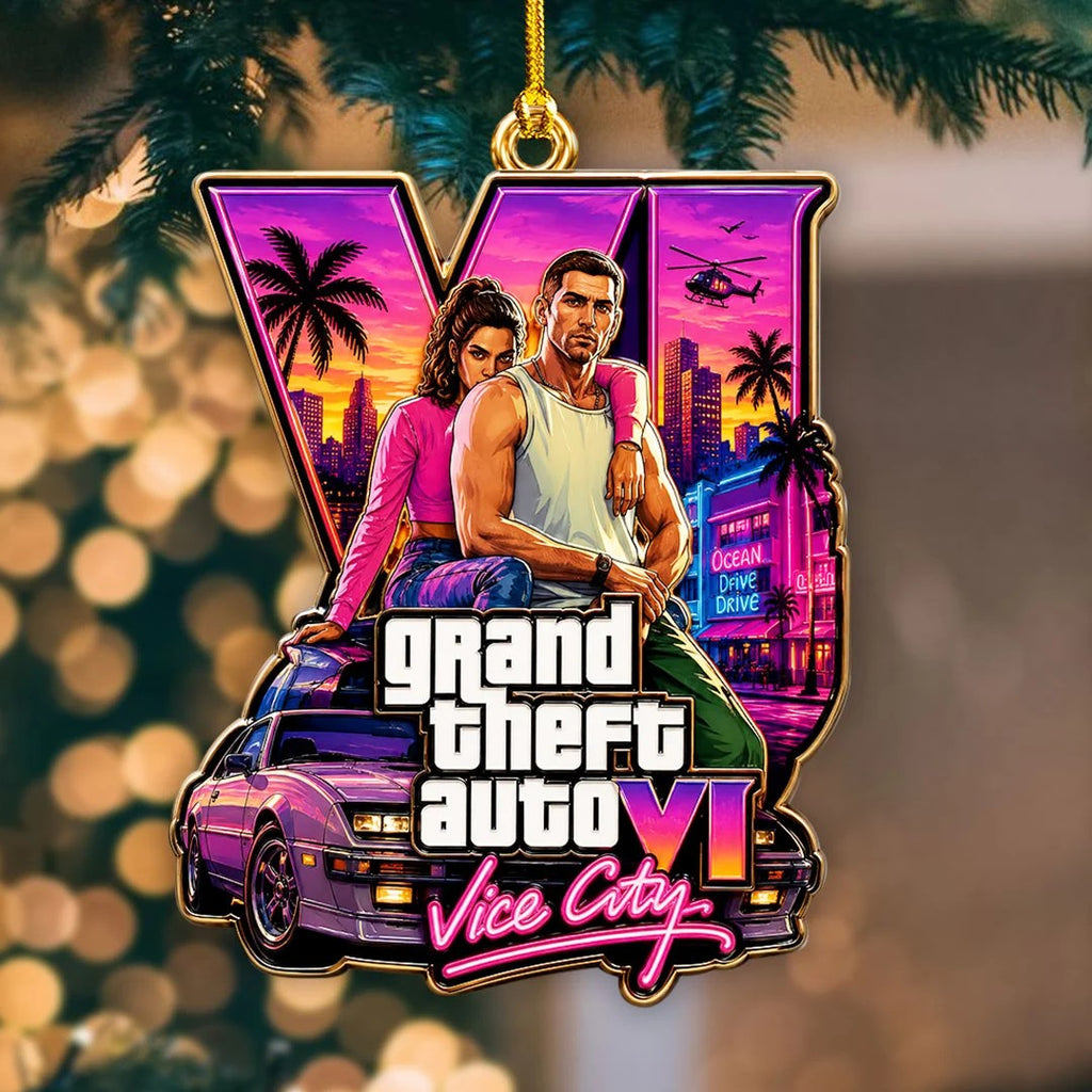 Grand Theft Auto VI Custom Shape 2-side Printed Acrylic Ornament – HOATT21521
