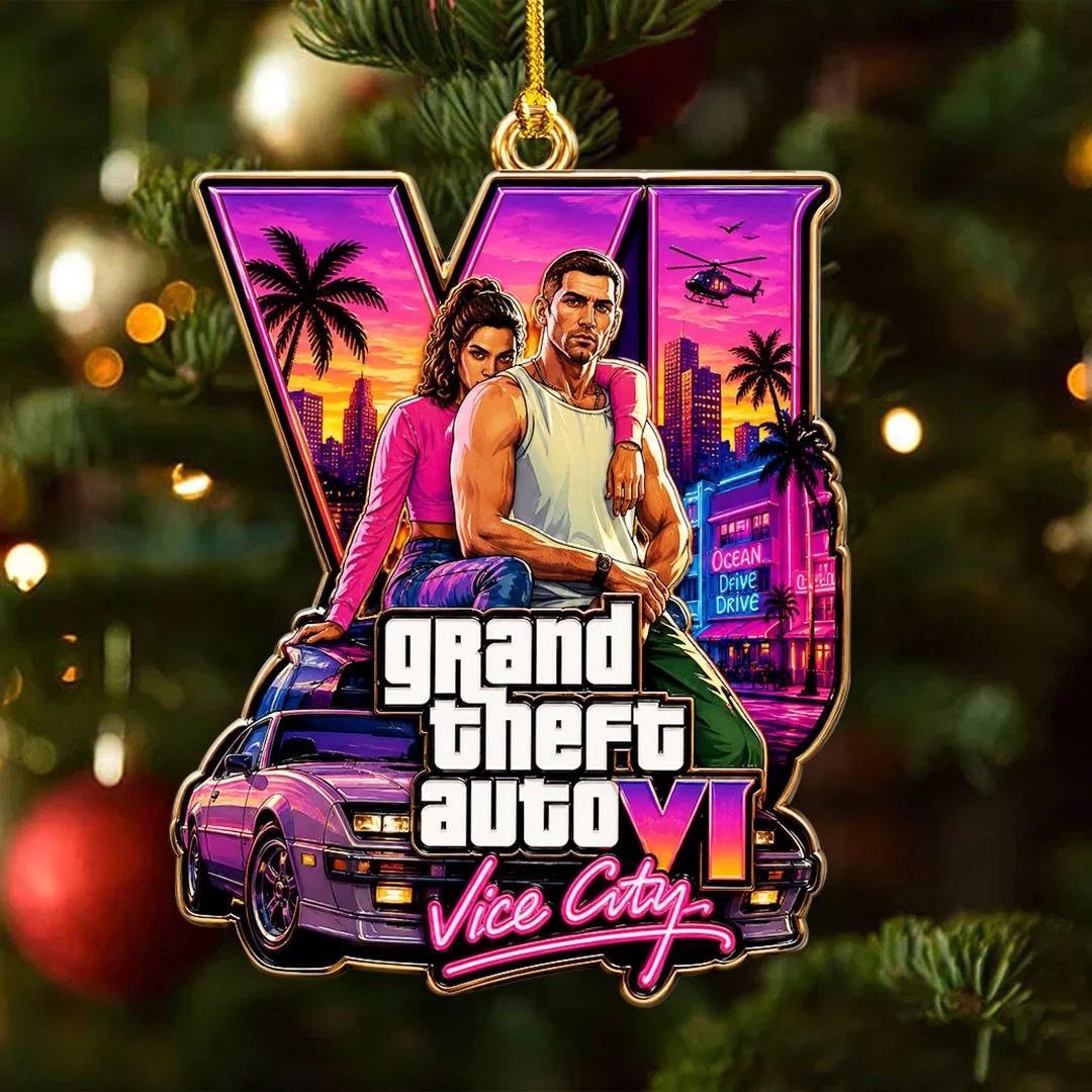 Grand Theft Auto VI Custom Shape 2-side Printed Acrylic Ornament – HOATT21521
