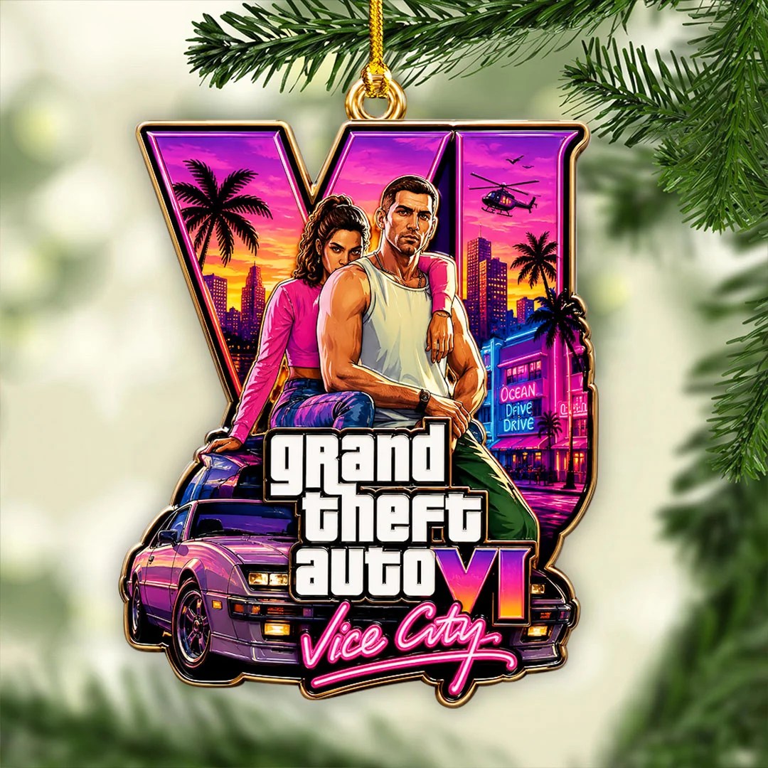 Grand Theft Auto VI Custom Shape 2-side Printed Acrylic Ornament – HOATT21521