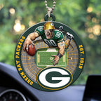Green Bay Packers Custom shape 2-sided Acrylic Car Ornament – HOATT12598