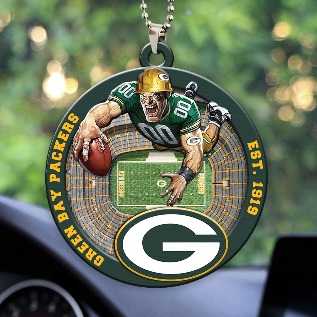 Green Bay Packers Custom shape 2-sided Acrylic Car Ornament – HOATT12598
