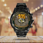 Green Bay Packers Black Stainless Steel Watch – TANTN16833