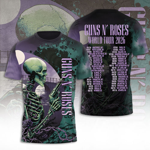 Guns N' Roses Tour 2026 3D Apparel – TANTN24305