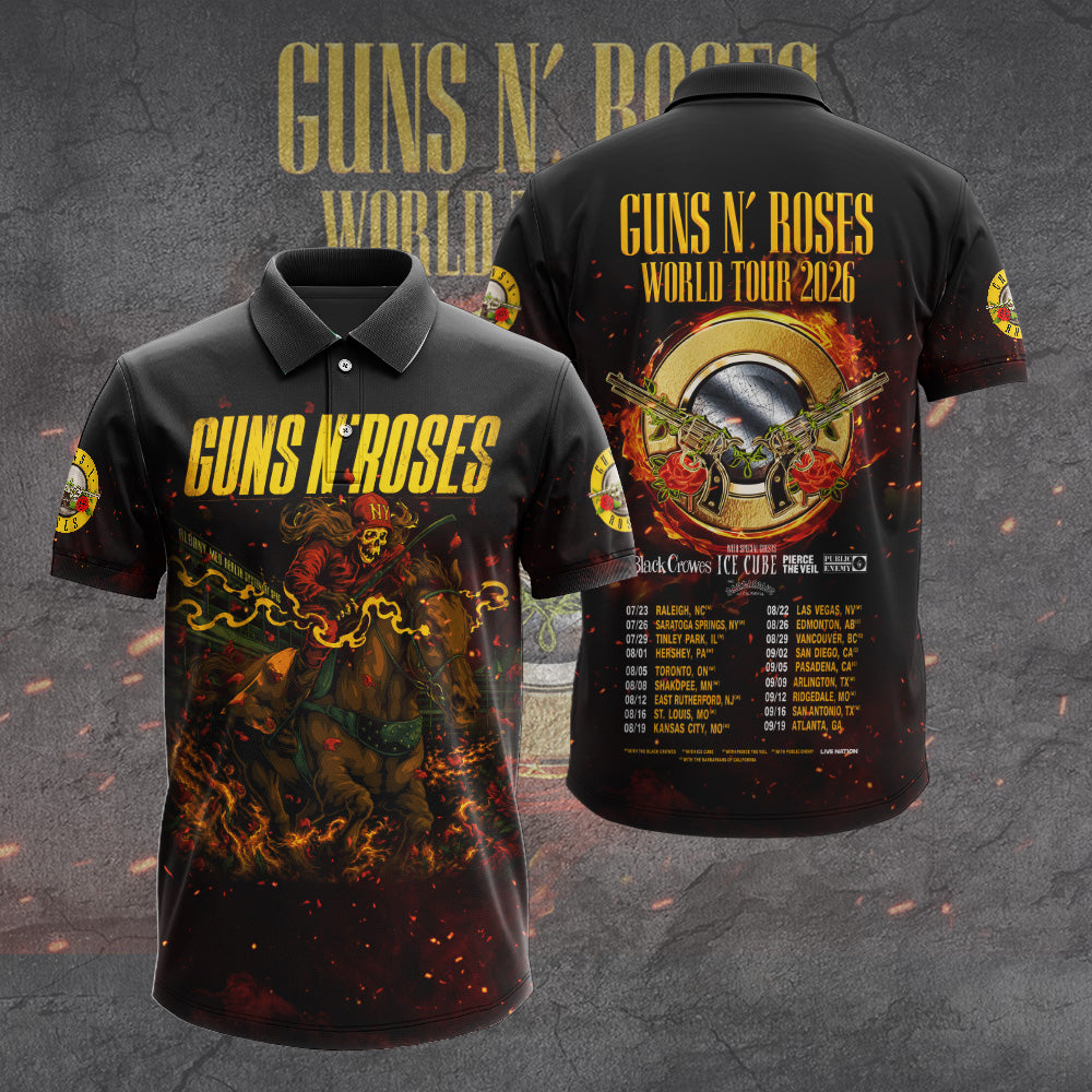 Guns N' Roses Tour 2026 3D Apparel – GNE8024