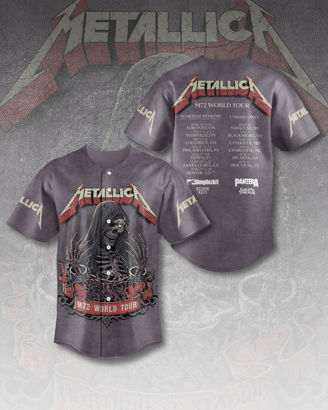 Metallica Baseball Jersey – HOATT 11001