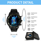 AC/DC Black Stainless Steel Watch – HUANNM 4892