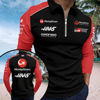 Haas F1 Moneygram 2025 Team Zip Polo Shirt – GNE4828