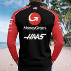 Haas F1 Moneygram 2025 Team Zip Polo Shirt – GNE4828