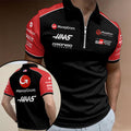 Haas F1 Moneygram 2025 Team Zip Polo Shirt – GNE4828