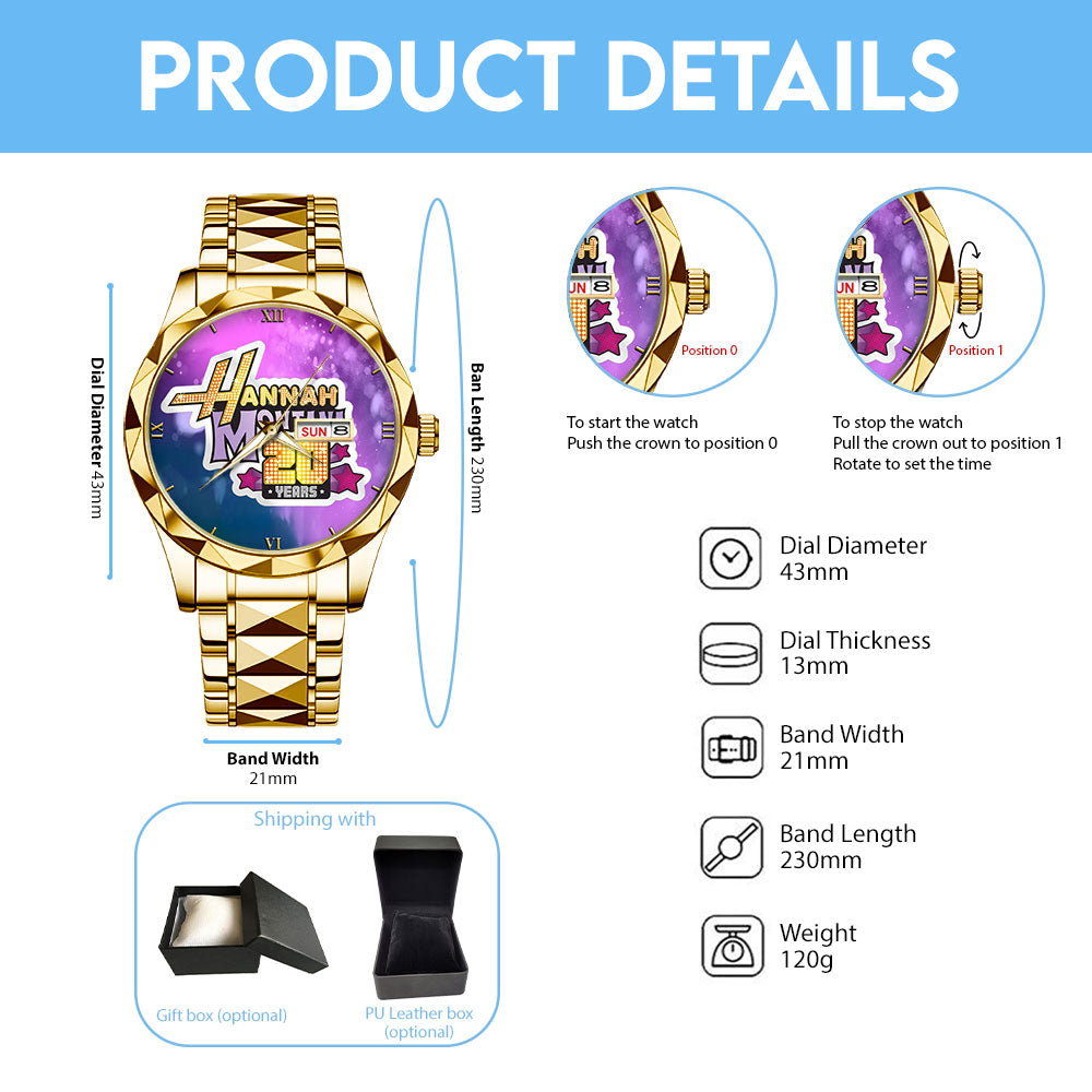 Hannah Montana 20th Anniversary 2026 Alloy Luxury Quartz Watch – GNE4888