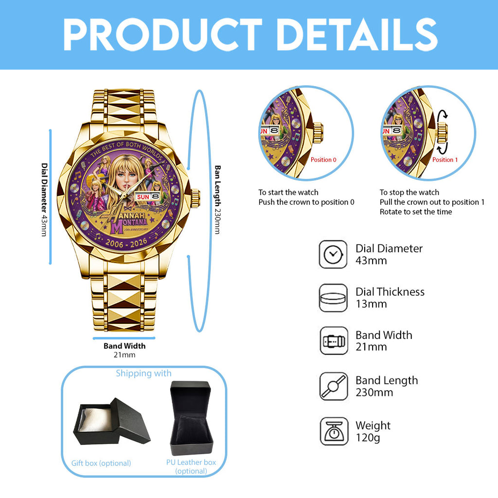 Hannah Montana 20th Anniversary Alloy Luxury Quartz Watch – TANTN21845