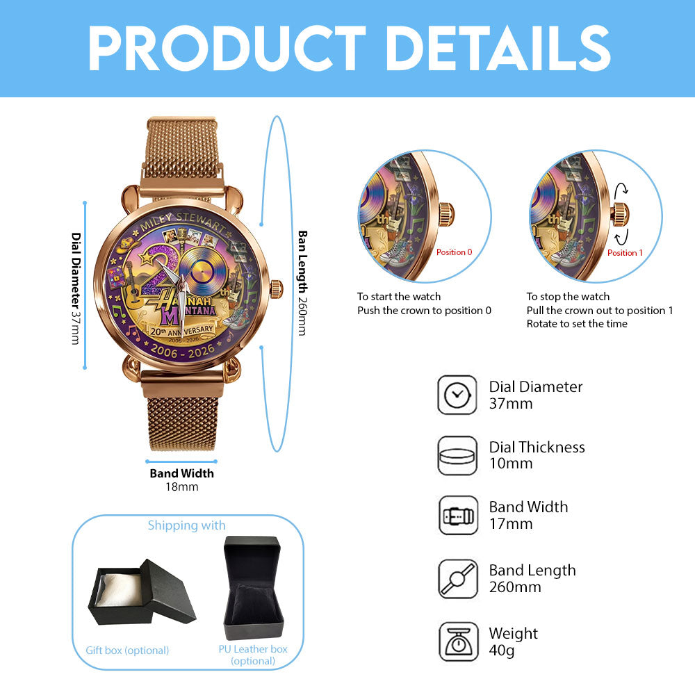 Hannah Montana 20th Anniversary Mesh Strap Quartz Watch – TANTN21858