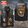 Personalized Harley Davidson Premium 2D Sleeveless Leather Vest – GNE8018