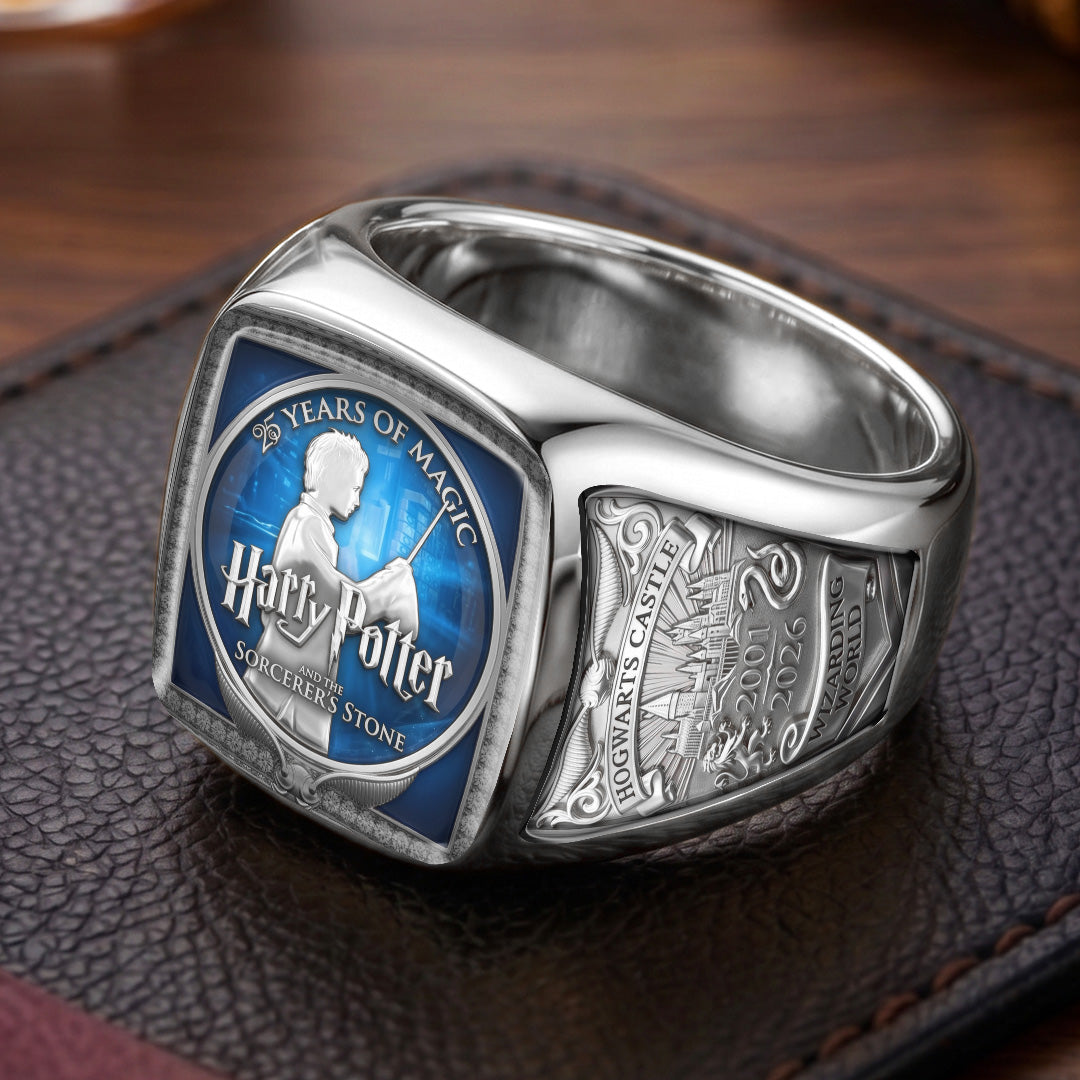 Harry Potter 25th Anniversary 2026 3D Engraved Ring – TMTHU7469