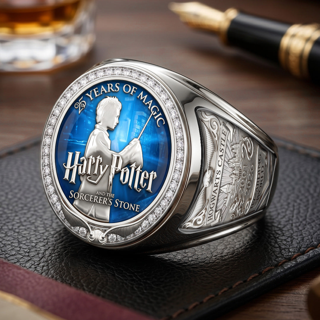 Harry Potter 25th Anniversary 2026 3D Engraved Ring – TMTHU7469