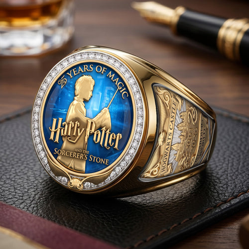Harry Potter 25th Anniversary 2026 3D Engraved Ring – TMTHU7469