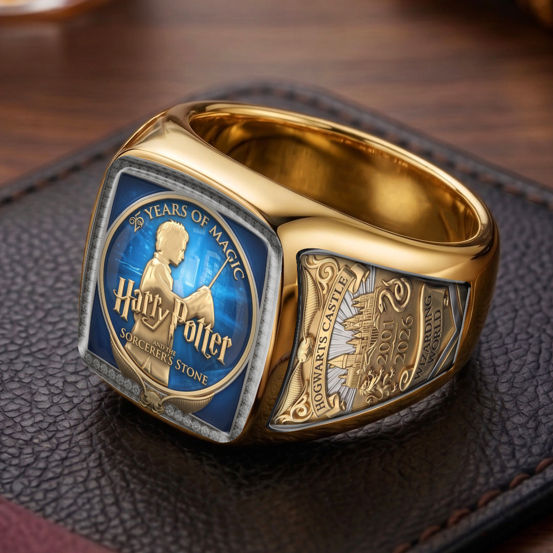 Harry Potter 25th Anniversary 2026 3D Engraved Ring – TMTHU7469
