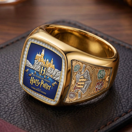 Harry Potter 25th Anniversary 2026 3D Engraved Ring – TMTHU7470