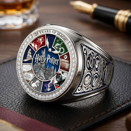 Harry Potter 25th Anniversary 3D Engraved Ring – TMTHU8565
