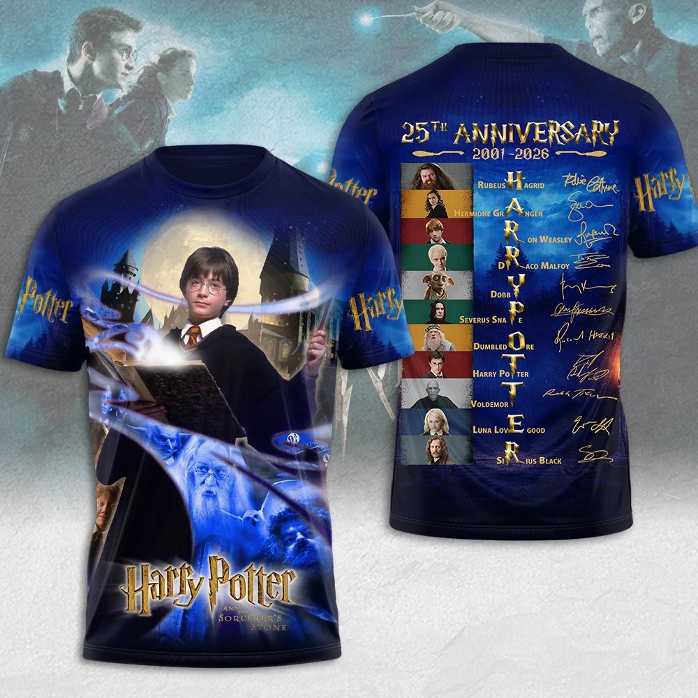 Harry Potter 25th Anniversary 3D Apparel – TMTHU9022