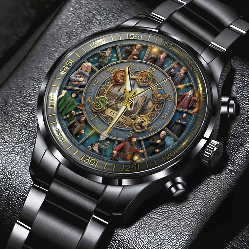 Harry Potter 25th Anniversary Black Stainless Steel Watch – TMTHU4260