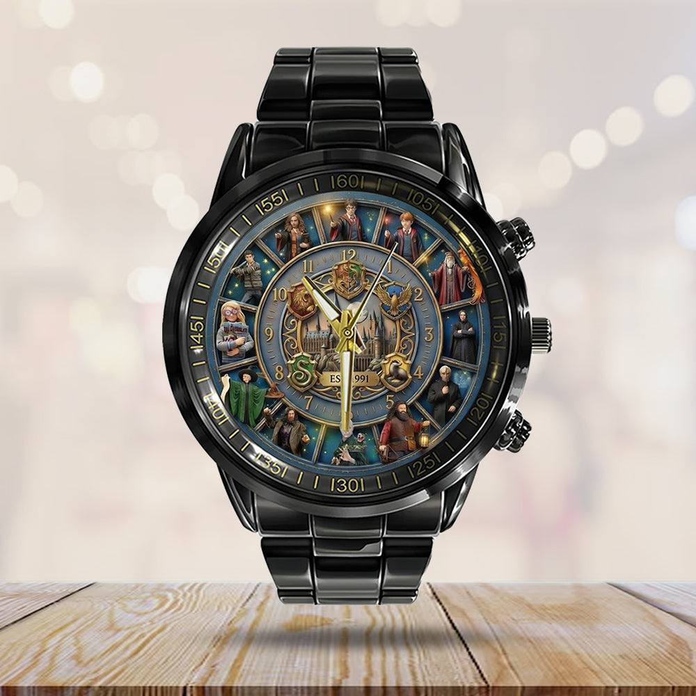 Harry Potter 25th Anniversary Black Stainless Steel Watch – TMTHU4260