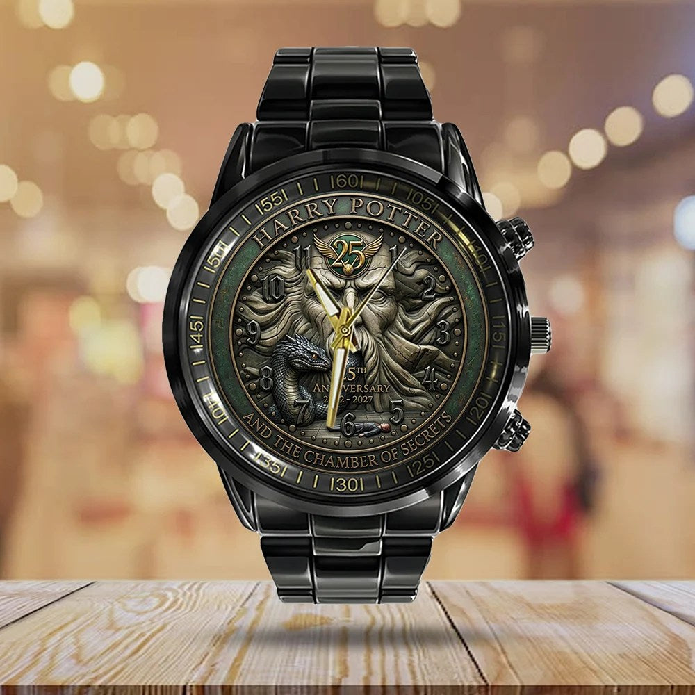 Harry Potter and The Chamber of Secrets 25th Anniversary Black Stainless Steel Watch – TMTHU8930