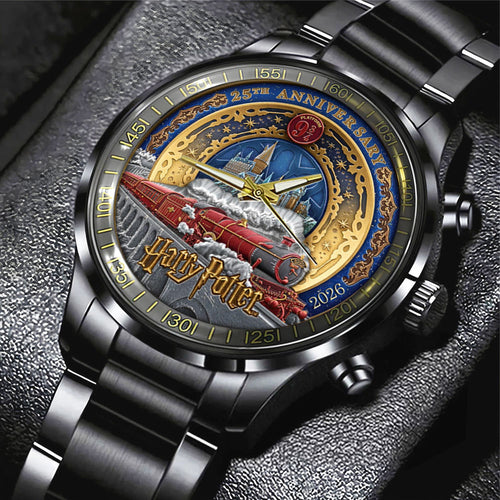 Harry Potter 25th Anniversary Black Stainless Steel Watch – TMTHU2753