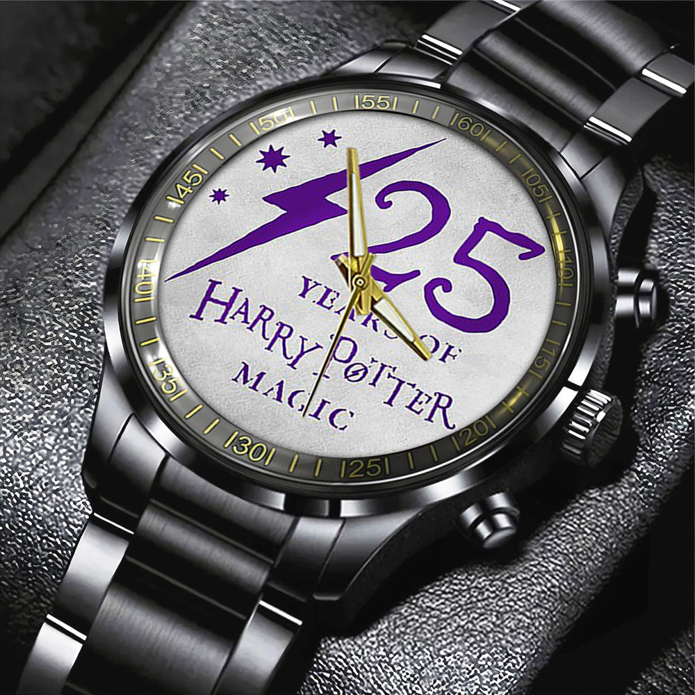 Harry Potter 25th Anniversary 2026 Black Stainless Steel Watch – TANTN19390