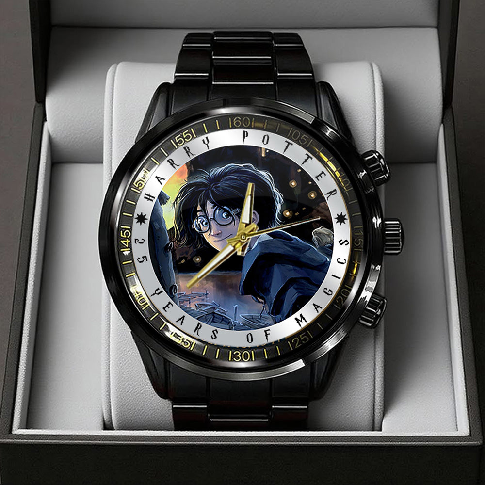 Harry Potter 25th Anniversary 2026 Black Stainless Steel Watch – TANTN19394