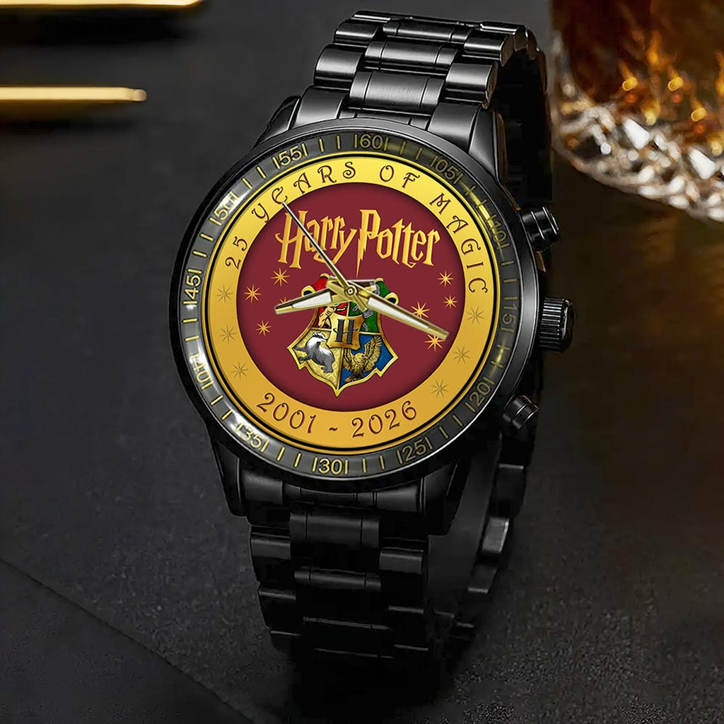 Harry Potter 25th Anniversary Black Stainless Steel Watch – HOATT15248