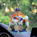Hello Kitty x Shohei Ohtani x Los Angeles Dodgers Custom shape 2-sided Acrylic Car Ornament – TMTHU3708