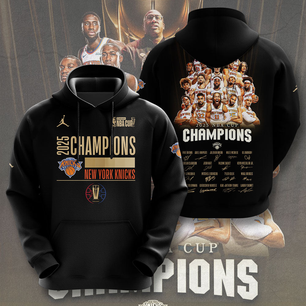 New York Knicks 2025 NBA Cup Champions 3D Apparel – TMTHU2706
